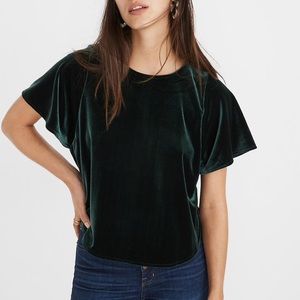 MADEWELL Velvet Butterfly Top